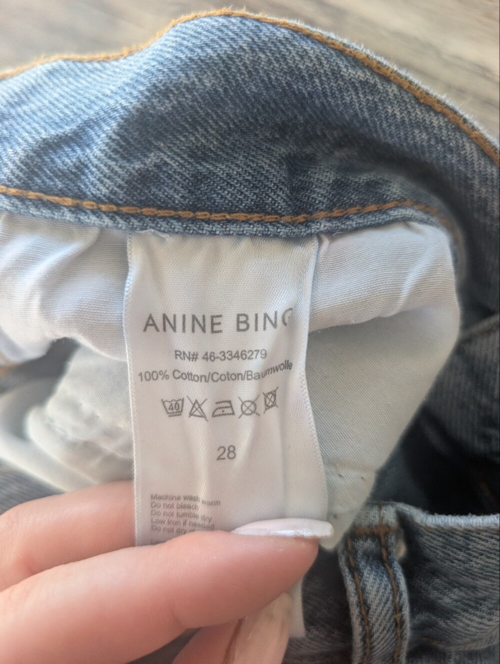 Anine Bing Brenda Mid Rise Distressed Jeans Women's 28 - Picture 7 of 10